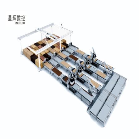 کچن کیبنٹ بنانے کے لیے تیز اور تیز CNC نیسٹنگ یونٹ لائن